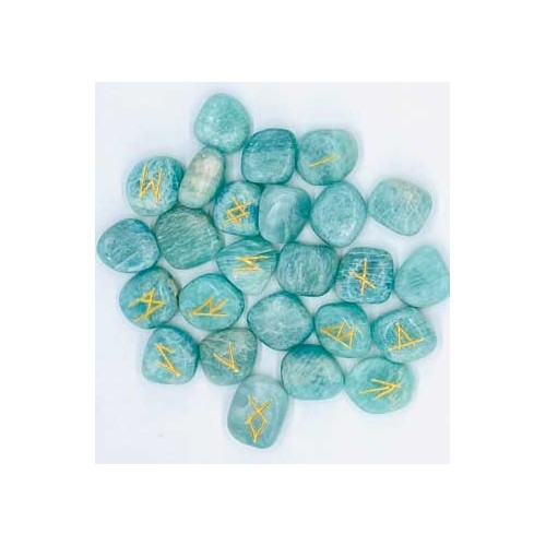 Unique Amazonite Rune Set for Divination