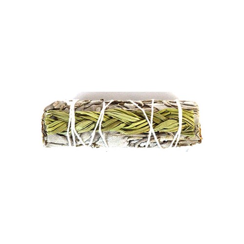 4" White Sage & Sweetgrass Smudge Stick