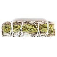 Stick de Smudge de Salvia Blanca y Sweetgrass 4\"