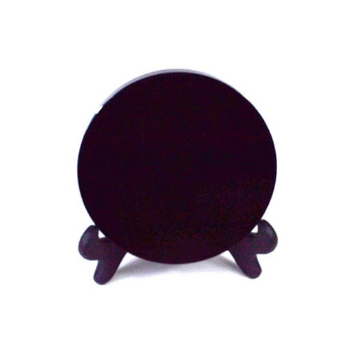 Black Obsidian Scrying Mirror with Stand