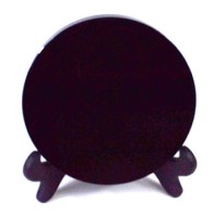 Black Obsidian Scrying Mirror with Stand