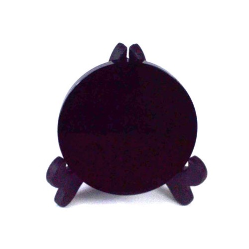 6cm Black Obsidian Scrying Mirror with Stand for Divination