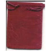 Burgundy Velveteen Bag for Crystals