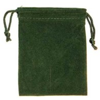 Green Velveteen Bag for Keepsakes