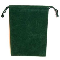 Green Velveteen Pouch for Charms and Crystals