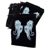 Set of 10 Angel Wings Velveteen Bags