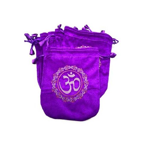 Set of 10 Purple Velveteen Bags 6x8