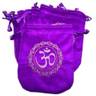 Set of 10 Purple Velveteen Bags 6x8