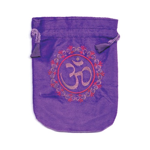 Om Velveteen Bag for Crystals