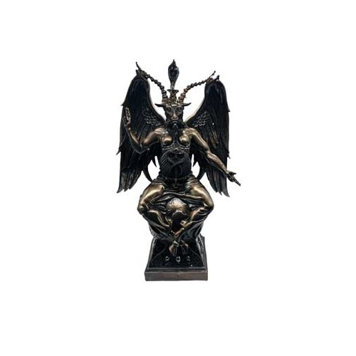 Estatua de Baphomet de 14.5\" Color Bronce