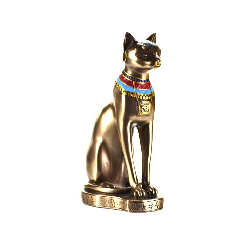 Bastet Bronze Statue 9"