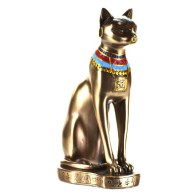 Bastet Bronze Statue 9"