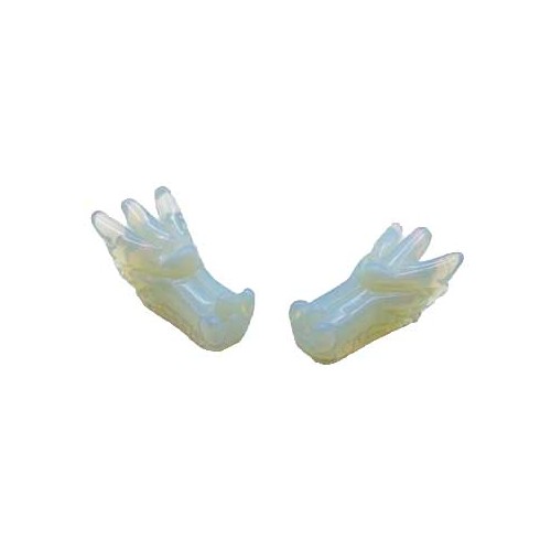 Set of 2 Opalite Dragon Heads