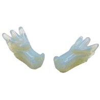 Set of 2 Opalite Dragon Heads