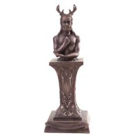 Horned God Statue Divine Masculine Symbol