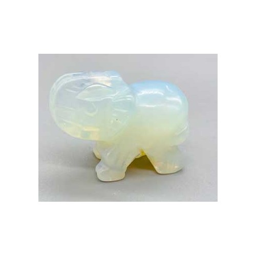 Set of 2 Opalite Elephants Good Luck Symbols