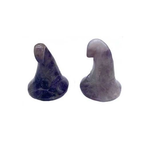 Witch's Hat Amethyst Set for Magical Decor