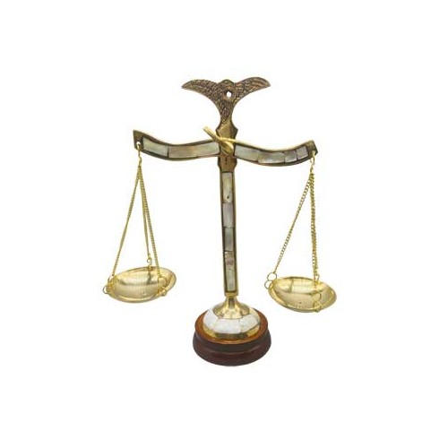 8" Nacar Brass Scale for Balance