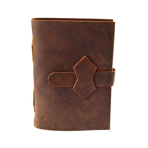 Brown Leather Journal with Strap