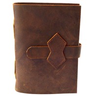 Brown Leather Journal with Strap