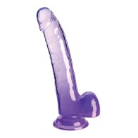 King Cock Clear 9" Pene con Diseño Realista y Base de Succión