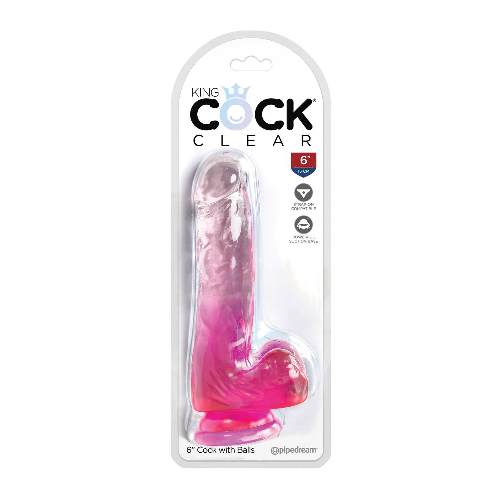 Dildo King Cock Clear de 6" con Testículos para Placer Realista