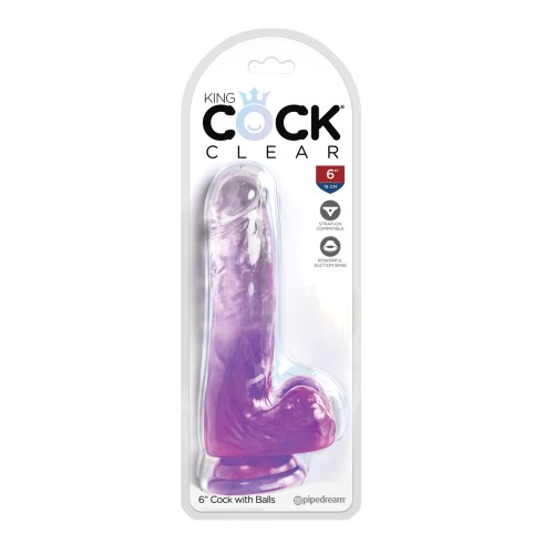 Pene Clear King Cock de 6" para Placer Realista