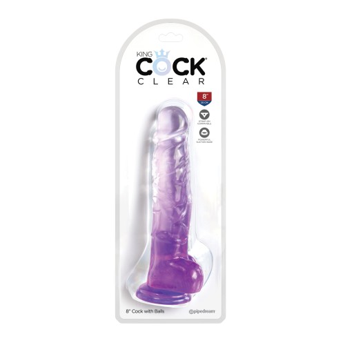 Dildo Clear King Cock de 8 Pulgadas