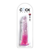 King Cock Clear 8 Inch Cock - Pink