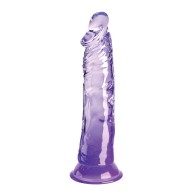 Dildo King Cock Clear 8 Pulgadas Morado