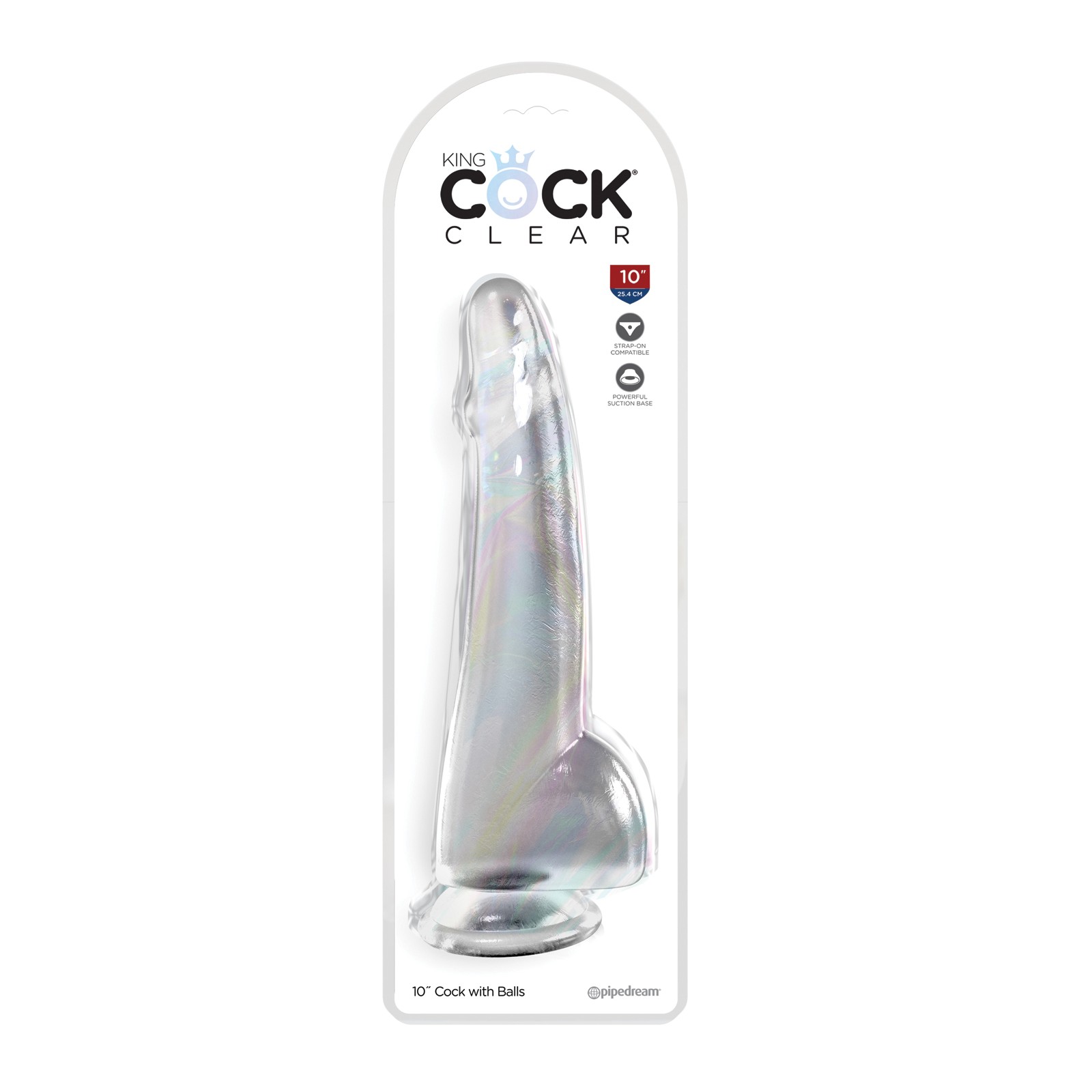 King Cock Clear Pene de 10" con Bolas