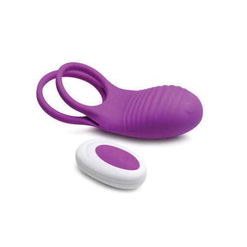 Curve Toys Gossip Love Loops 10X Silicone Cock Ring with Remote - Violet