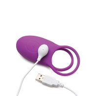 Curve Toys Gossip Love Loops 10X Silicone Cock Ring with Remote - Violet