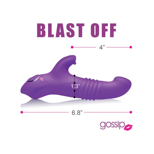 Curve Toys Gossip Blasters 7X Thrusting Vibrator Violet