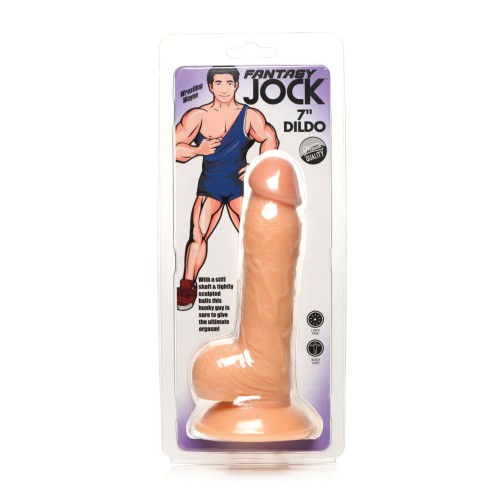 Dildo de Lucha Jock Wrestling Wayne 7" con Bolas - Claro