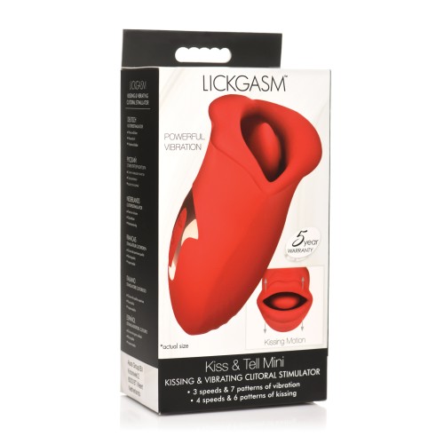 Shegasm Lickgasm Kiss Tell Estimulador Clitoriano Rojo para Placer Óptimo