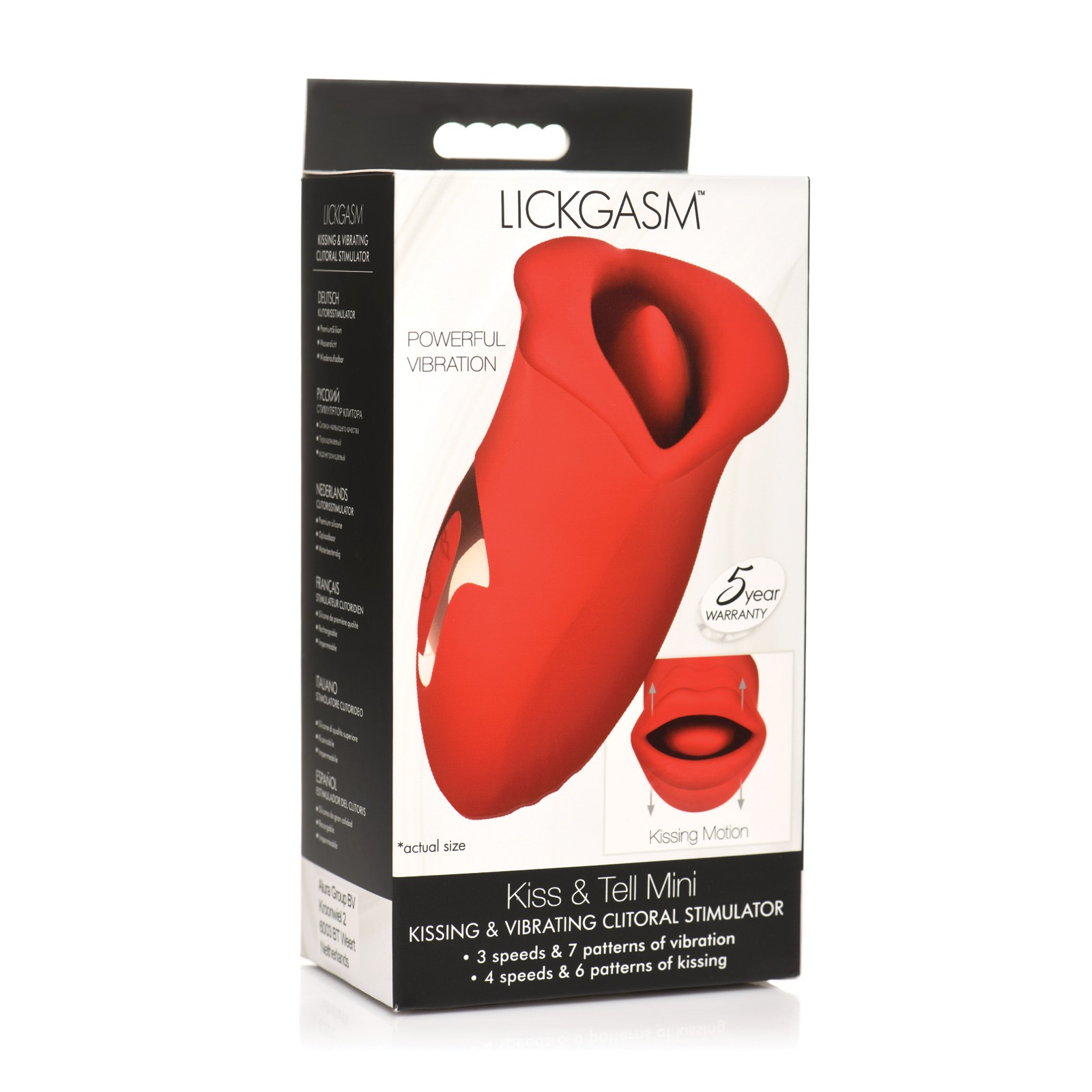 Shegasm Lickgasm Kiss Tell Estimulador Clitoriano Rojo para Placer Óptimo