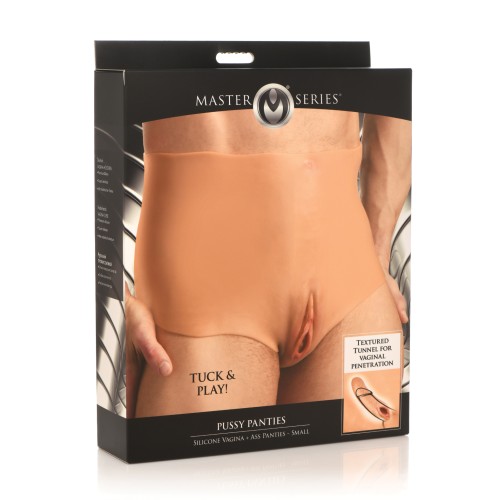 Master Series Silicone Pussy Panties - Small