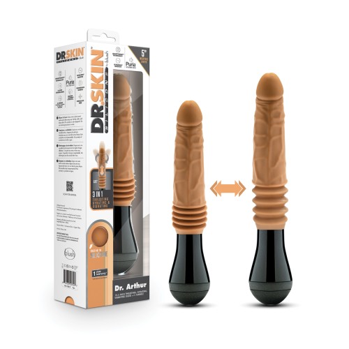 Dildo Vibrador Dr. Arthur Blush de Silicona Beige