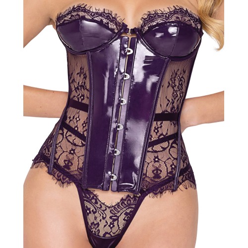 Conjunto Bustier de Encaje Púrpura Sugar Plum