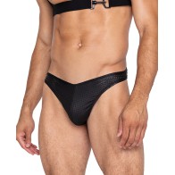 Master Thong with Contoured Pouch - Black Large