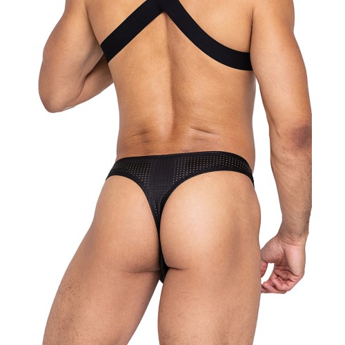 Master Thong with Contoured Pouch - Black Large