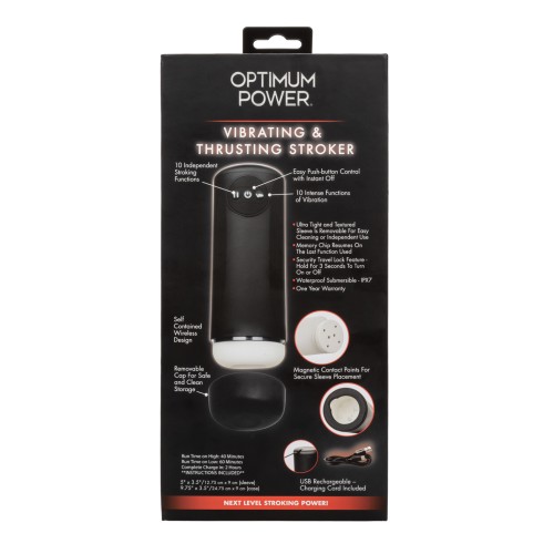 Optimum Power Vibrating & Thrusting Stroker Enhanced Pleasure