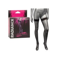 Radiance Thigh High Stockings Black O/S