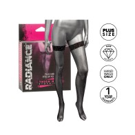 Medias Thigh High Radiance Talla Grande - Negros