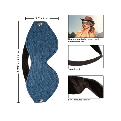 Ride 'Em Premium Denim Eye Mask