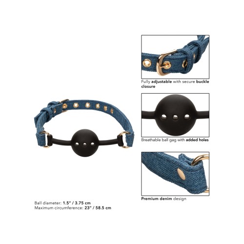 Ball Gag Denim Premium Ride 'Em