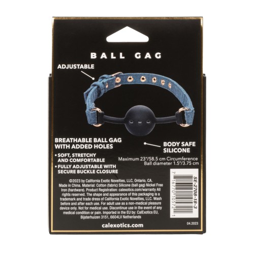 Ride Em Premium Denim Ball Gag