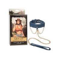 Collar Premium Denim Ride 'Em con Correa - Aventura con Estilo