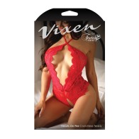 Vixen Hearts on Fire Crotchless Teddy